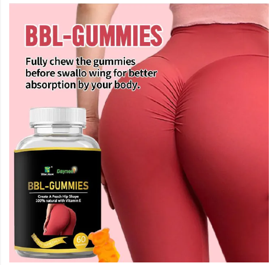 BBL Gummies – 60 Gummies- Vitamin E & Maca for Natural body Enhancement” Peachy Curves • Firmness • Natural Enhancement