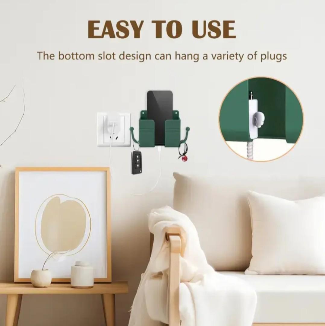 wall Holder ,wall mount, home decor– Multifunctional Storage Organizer for Remote Controls, Keys, Chargers, Headphones & Phones – Perfect for Bedroom, Kitchen & Bathroom – Easy to Install