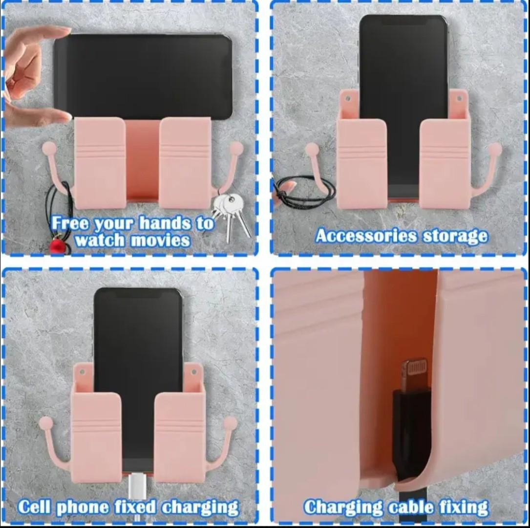 wall Holder ,wall mount, home decor– Multifunctional Storage Organizer for Remote Controls, Keys, Chargers, Headphones & Phones – Perfect for Bedroom, Kitchen & Bathroom – Easy to Install