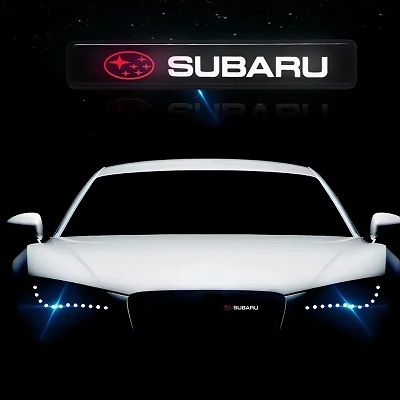 Car Front Grille Emblem Badge LED Light for Subaru