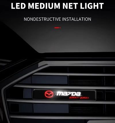 Car Front Grille Emblem Badge Light for Mazda Logo