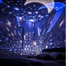 USB Charging LED Colorful Magical Rotating Moon Star Projector