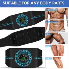 EMS Abdominal Belt Muscle Stimulator Abs Trainer Slimming Belt Waist Trainer Electric Muscle Toner for Abdomen Stomach Fitness Workout Home Weight Loss – 1 Piece