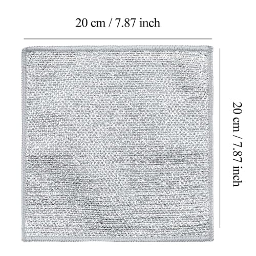 12 pieces of steel wire dishwashing rags, multi-purpose steel wire dishwashing rags, upgraded wet and dry steel wire cleaning cloth, used to clean tableware, non-scraping dishwashing cloth, metal clea