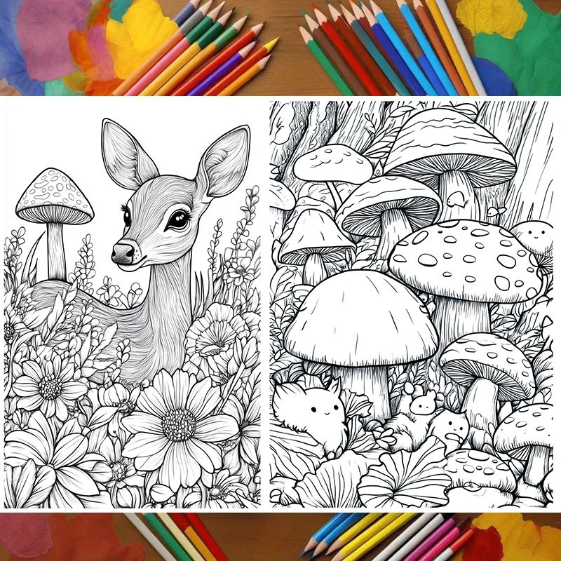Mysterious Coloring Book for Kids and Adults – Fun Cartoon and Fantasy Designs, Relaxation and Stress Relief, Creative Drawing, Family Entertainment, Educational Gift, Home and Travel Hobby