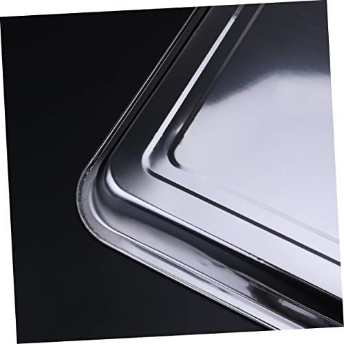 Large Stainless Steel Baking & Roasting Tray 36×27x4cm – Heavy Duty Oven, Stovetop & BBQ Pan for Meat, Fish & Vegetables, 2PCS Reusable Kitchen Bakeware