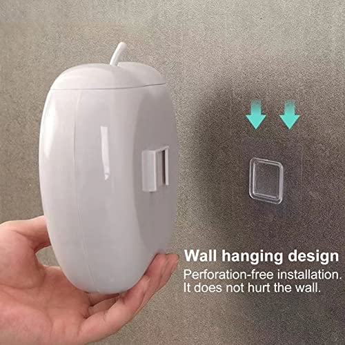 Apple-Shaped Wall-Mounted Plastic Wrap Storage Box with 100 Cling Films – Punch-Free, Large Capacity Organizer for Kitchen, Bathroom, Shower Cap, Foil, Food Bags, Easy to Install