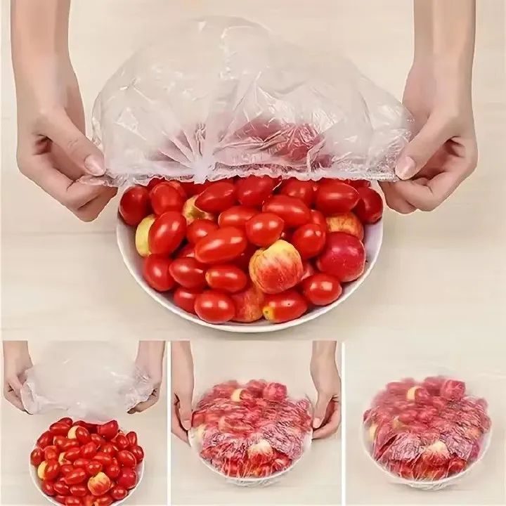 Apple-Shaped Wall-Mounted Plastic Wrap Storage Box with 100 Cling Films – Punch-Free, Large Capacity Organizer for Kitchen, Bathroom, Shower Cap, Foil, Food Bags, Easy to Install