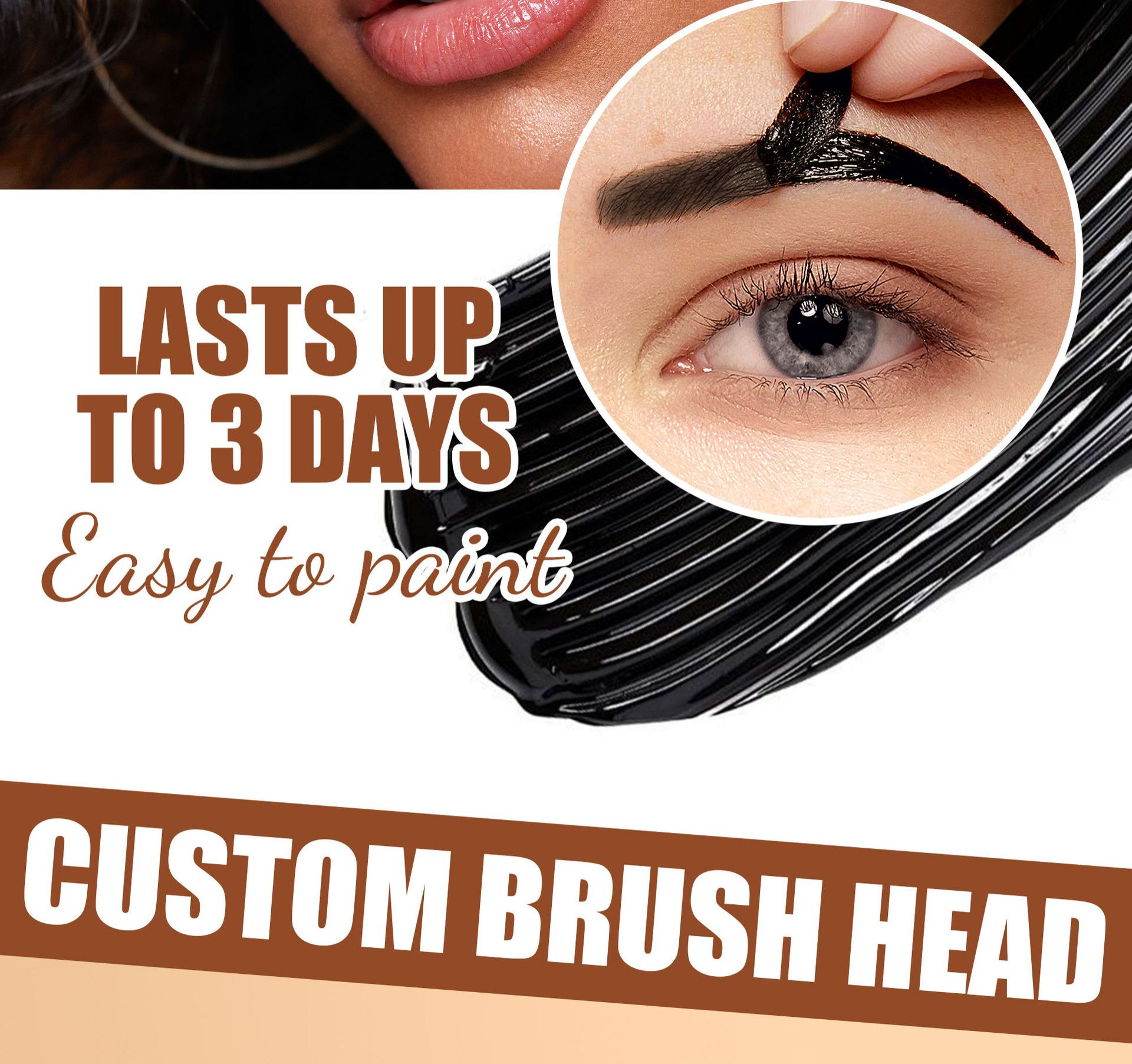 Peel Off Waterproof Eyebrow Tint Gel, Long Lasting Semi-Permanent Brow Mascara for Natural Shaping and Coloring, Easy to Apply Soft Brow Cream, 5-Day Durable Brow Color, 1 Pc