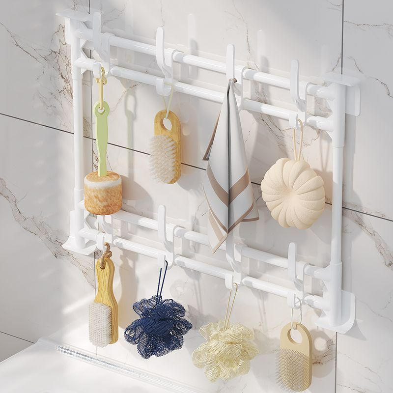 Large Size No-Drill Door & Wall Hook Rack with Strong Adhesive – Bathroom Storage Organizer for Hats, Keys, Bags, Towels, Clothes, Home & Office Use