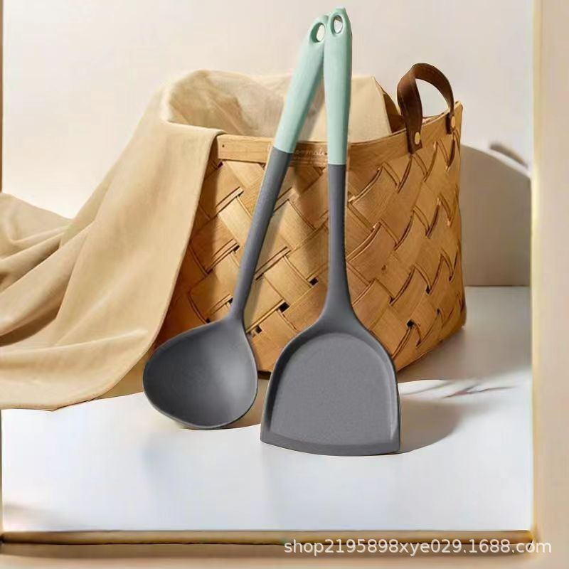 2-Piece Silicone Spatula Set - Nonstick, Heat Resistant Kitchen Utensils for Cooking & Baking, Food Safe, Easy to Clean, Dishwasher Safe (255℃ High Temp)