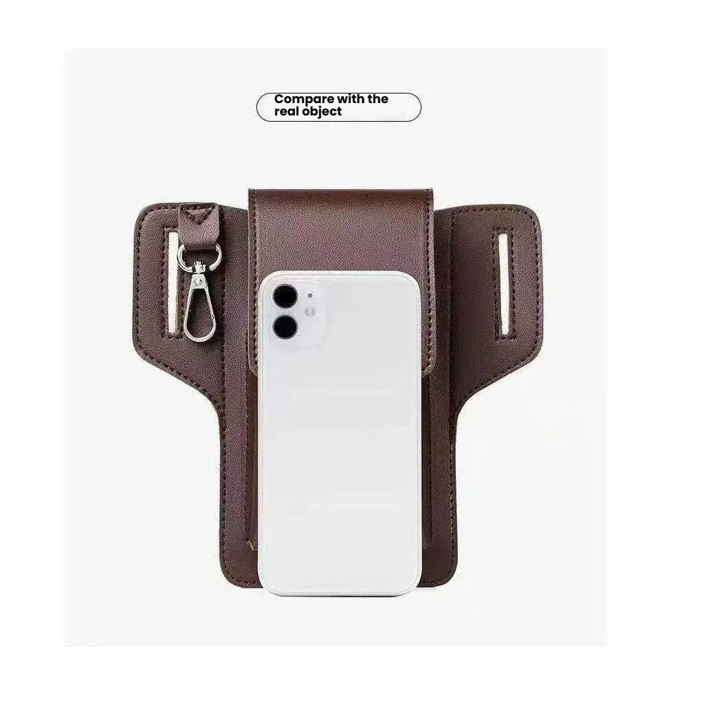Men Phone Waist Bag with Belt Loop, Premium Mobile Phone Pouch, Key Holder & Cigarette Case, Stylish Work & Travel Waist Pouch for Daily Use, Outdoor & Home Organizer