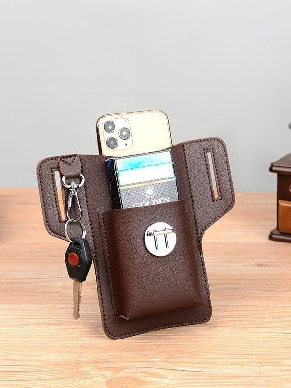 Men Phone Waist Bag with Belt Loop, Premium Mobile Phone Pouch, Key Holder & Cigarette Case, Stylish Work & Travel Waist Pouch for Daily Use, Outdoor & Home Organizer