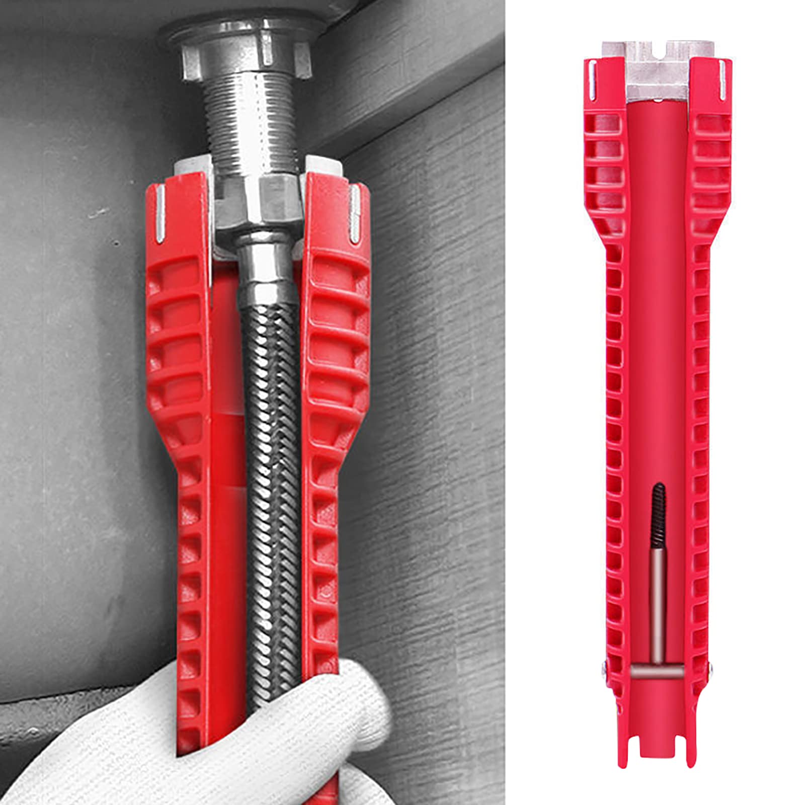 Multifunctional Sink & Faucet Wrench Tool for Plumbing, Kitchen & Bathroom Installation and Repair, Adjustable Basin & Pipe Hand Tool