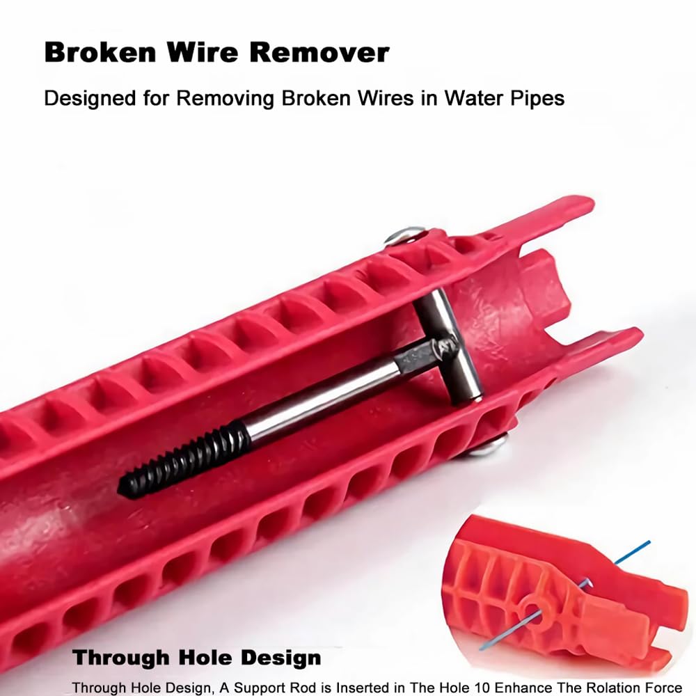 Multifunctional Sink & Faucet Wrench Tool for Plumbing, Kitchen & Bathroom Installation and Repair, Adjustable Basin & Pipe Hand Tool