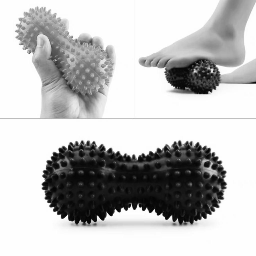 1PC Peanut Spiky Massage Ball for Foot, Back, Neck, Arm & Hand Pain Relief, Plantar Fasciitis, Heel & Arch Pain, Muscle Recovery & Trigger Point Therapy