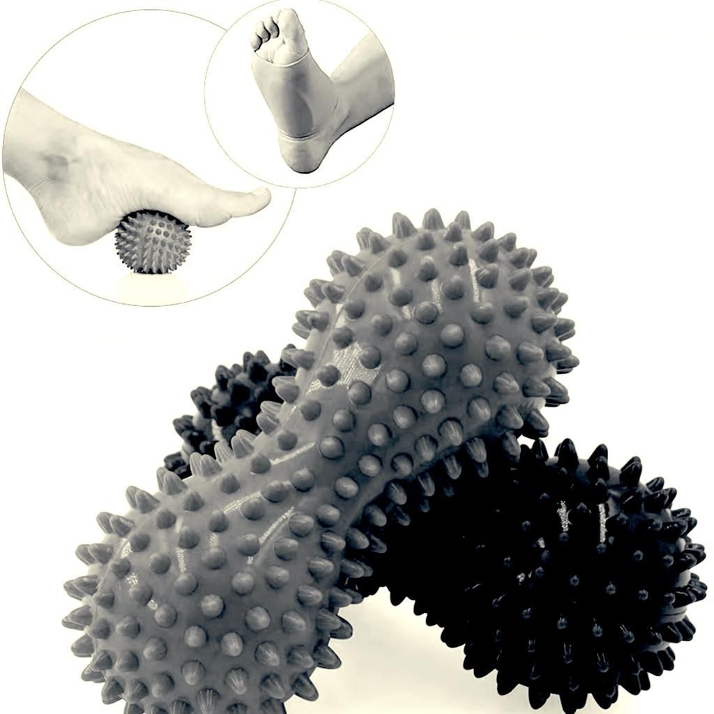 1PC Peanut Spiky Massage Ball for Foot, Back, Neck, Arm & Hand Pain Relief, Plantar Fasciitis, Heel & Arch Pain, Muscle Recovery & Trigger Point Therapy