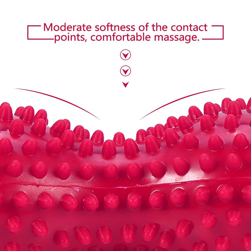 1PC Peanut Spiky Massage Ball for Foot, Back, Neck, Arm & Hand Pain Relief, Plantar Fasciitis, Heel & Arch Pain, Muscle Recovery & Trigger Point Therapy