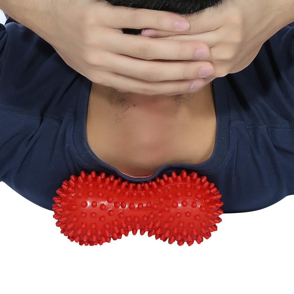 1PC Peanut Spiky Massage Ball for Foot, Back, Neck, Arm & Hand Pain Relief, Plantar Fasciitis, Heel & Arch Pain, Muscle Recovery & Trigger Point Therapy