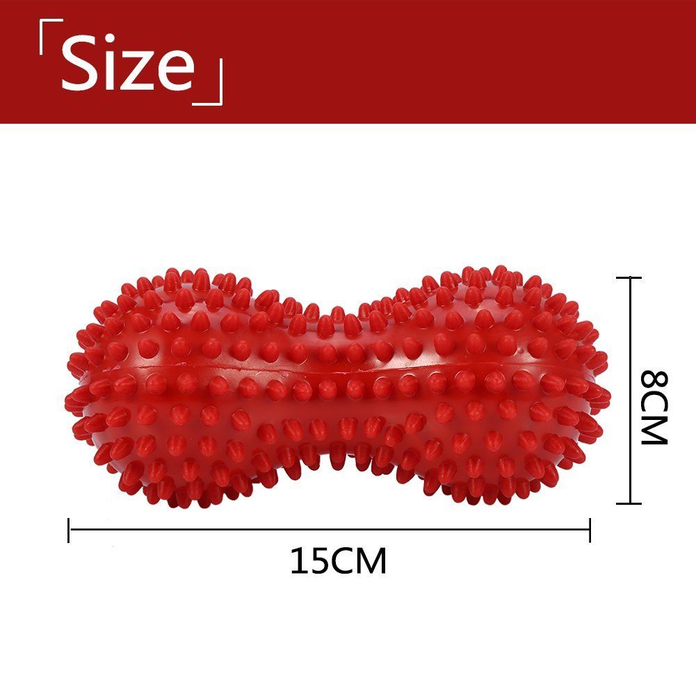 1PC Peanut Spiky Massage Ball for Foot, Back, Neck, Arm & Hand Pain Relief, Plantar Fasciitis, Heel & Arch Pain, Muscle Recovery & Trigger Point Therapy