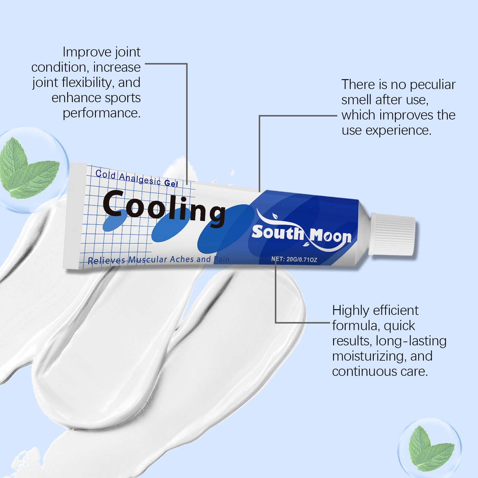 Cooling Joint Care Balm for Knee & Elbow Pain Relief, Massage Cream for Muscle, Body & Joint Pain, Daily Soothing & Relaxing Care