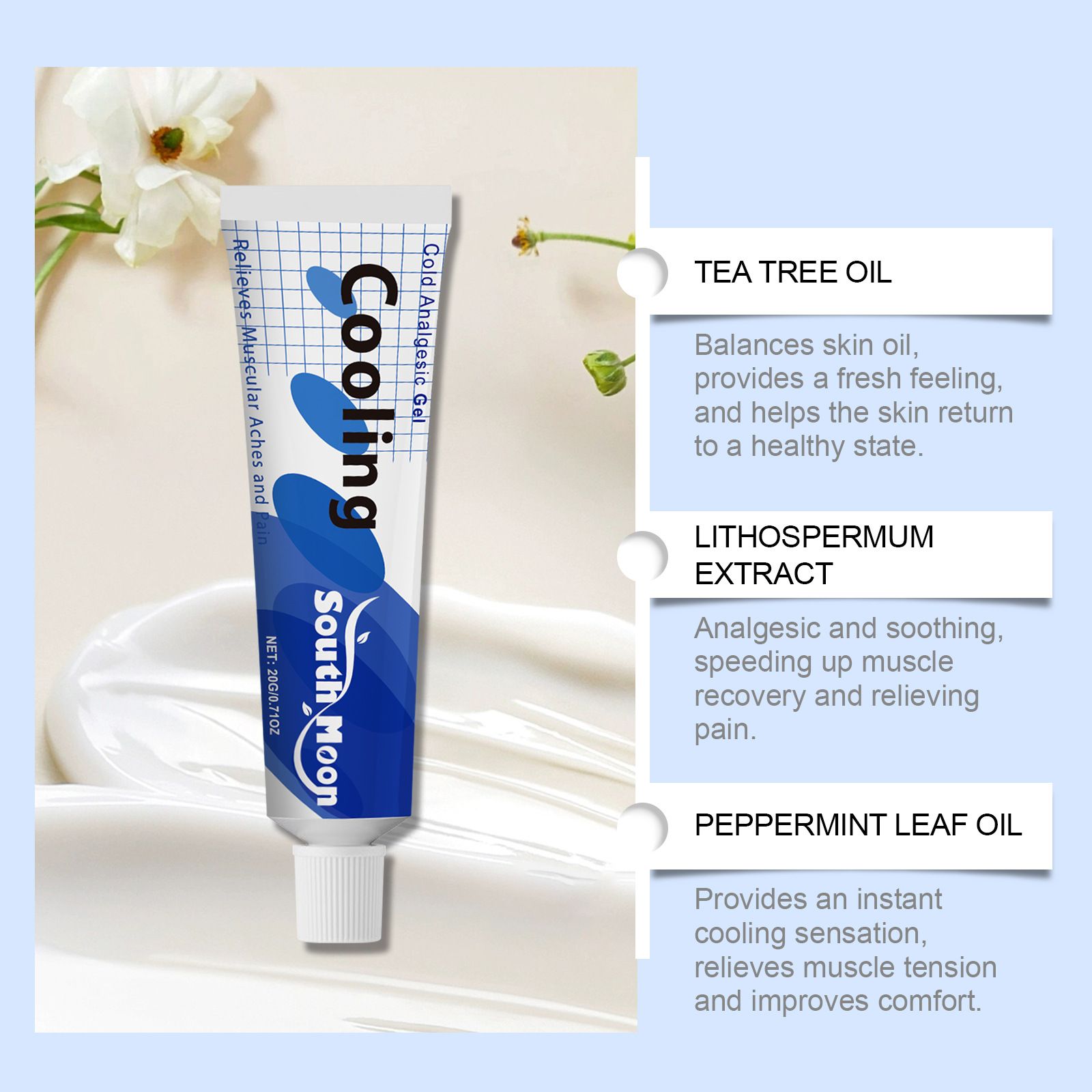 Cooling Joint Care Balm for Knee & Elbow Pain Relief, Massage Cream for Muscle, Body & Joint Pain, Daily Soothing & Relaxing Care