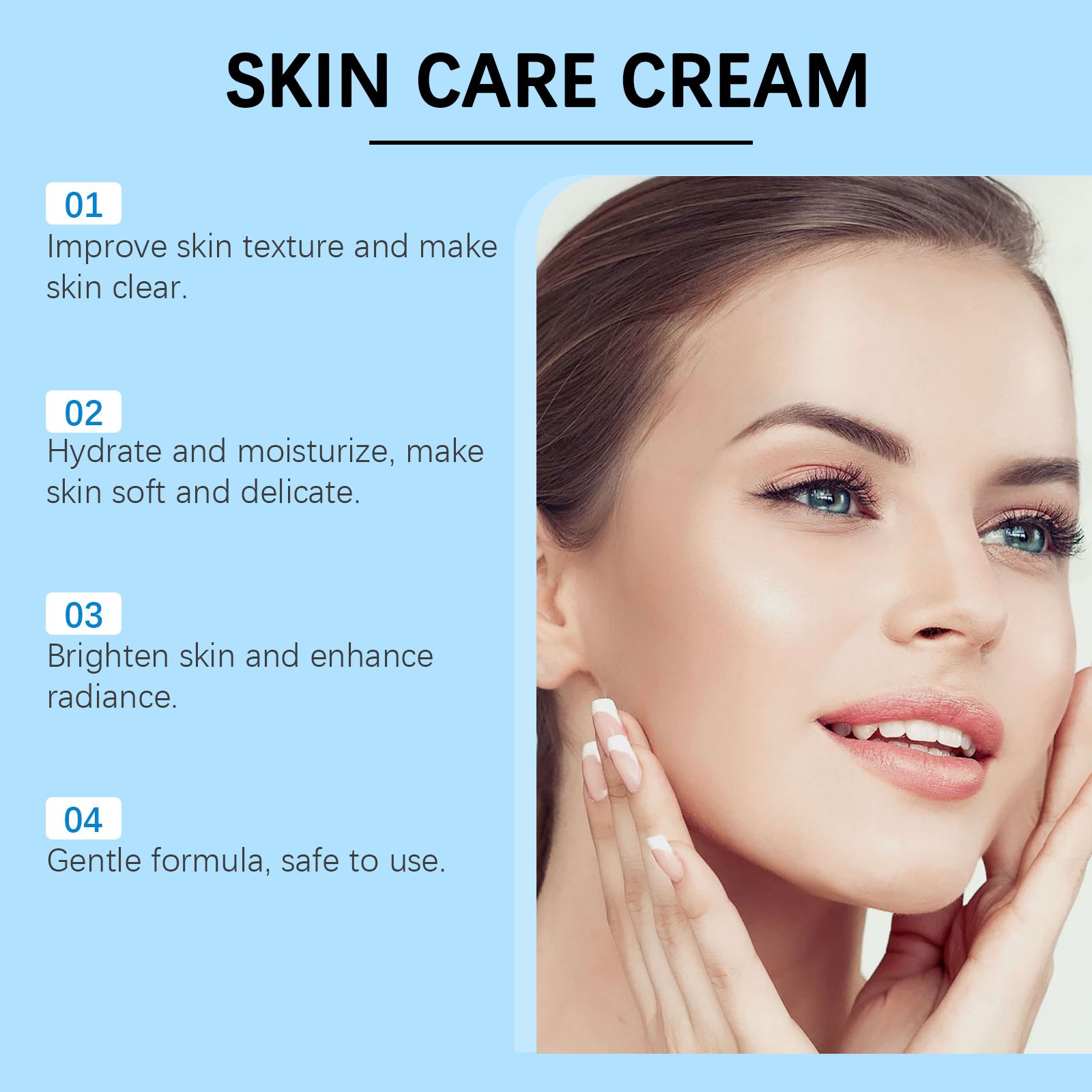 2pcs Gentle Acne-Fighting Facial Care Creams – Moisturizing, Hydrating, Oil-Free Daily Face Cream for Acne, Pimples & Blemishes, Smooth, Soft & Clear Skin