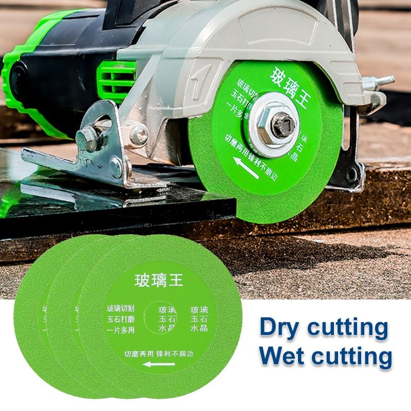 3pcs 100mm diamond cutting disc, angle grinder blade, glass cutting wheel, tile cutting disc, ceramic grinder blade, jade & crystal saw blade, polishing disc, grinding, professional, no chipping