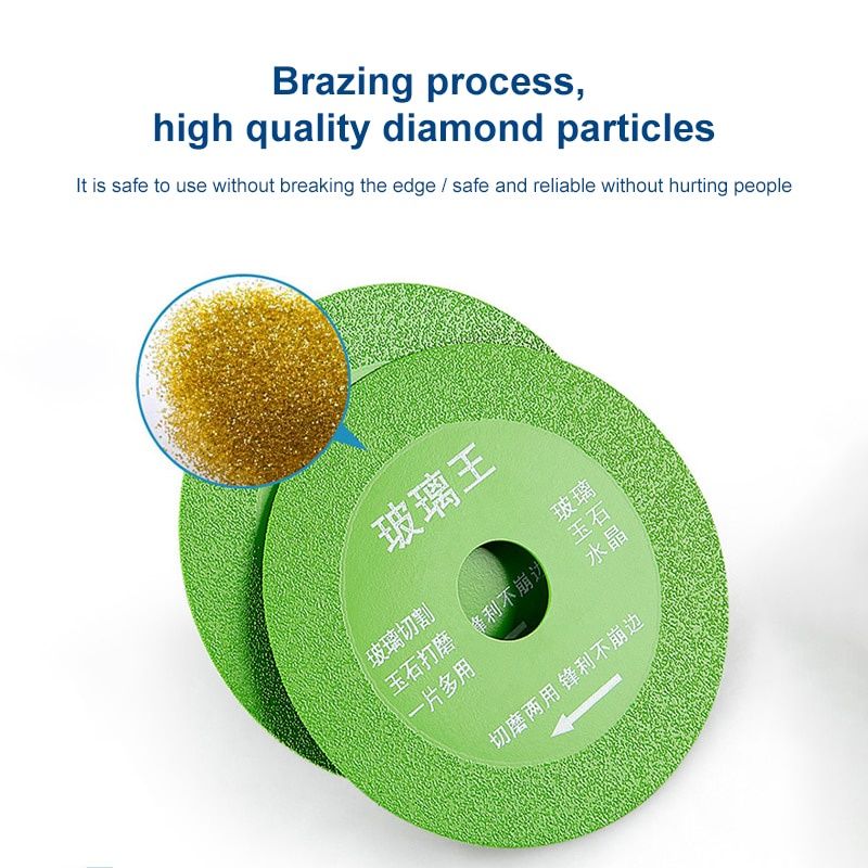 3pcs 100mm diamond cutting disc, angle grinder blade, glass cutting wheel, tile cutting disc, ceramic grinder blade, jade & crystal saw blade, polishing disc, grinding, professional, no chipping