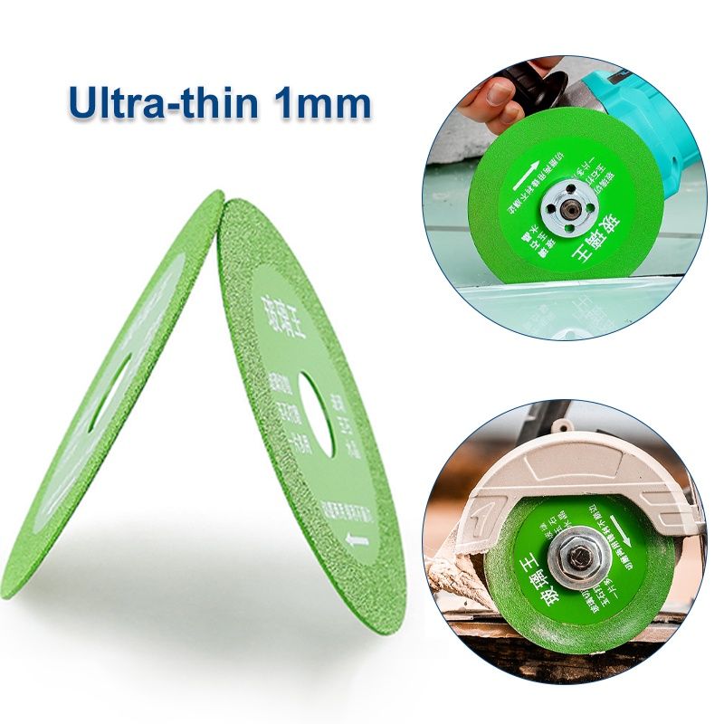 3pcs 100mm diamond cutting disc, angle grinder blade, glass cutting wheel, tile cutting disc, ceramic grinder blade, jade & crystal saw blade, polishing disc, grinding, professional, no chipping