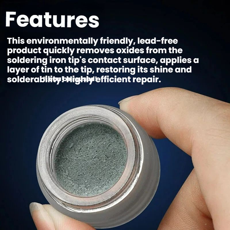 2PCS Soldering Iron Tip Cleaner Paste – Tip Tinner and Reactivator for Oxidized and Damaged Tips, Restore Old Soldering Tips, Easy Tinning, Electronic Repair Tool