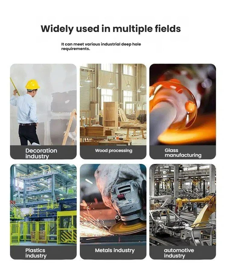 5pcs Deep Hole Marker Pens Long Head with Handle, Cap-Off Long Lasting Ink, Waterproof Construction Marking Pens Multi Color for Carpenter Woodworking Metal Concrete