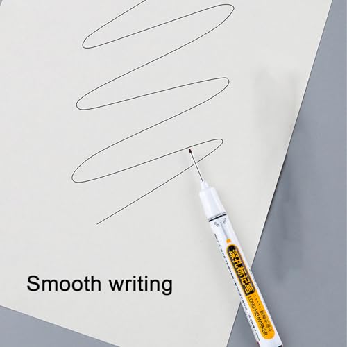 5pcs Deep Hole Marker Pens Long Head with Handle, Cap-Off Long Lasting Ink, Waterproof Construction Marking Pens Multi Color for Carpenter Woodworking Metal Concrete