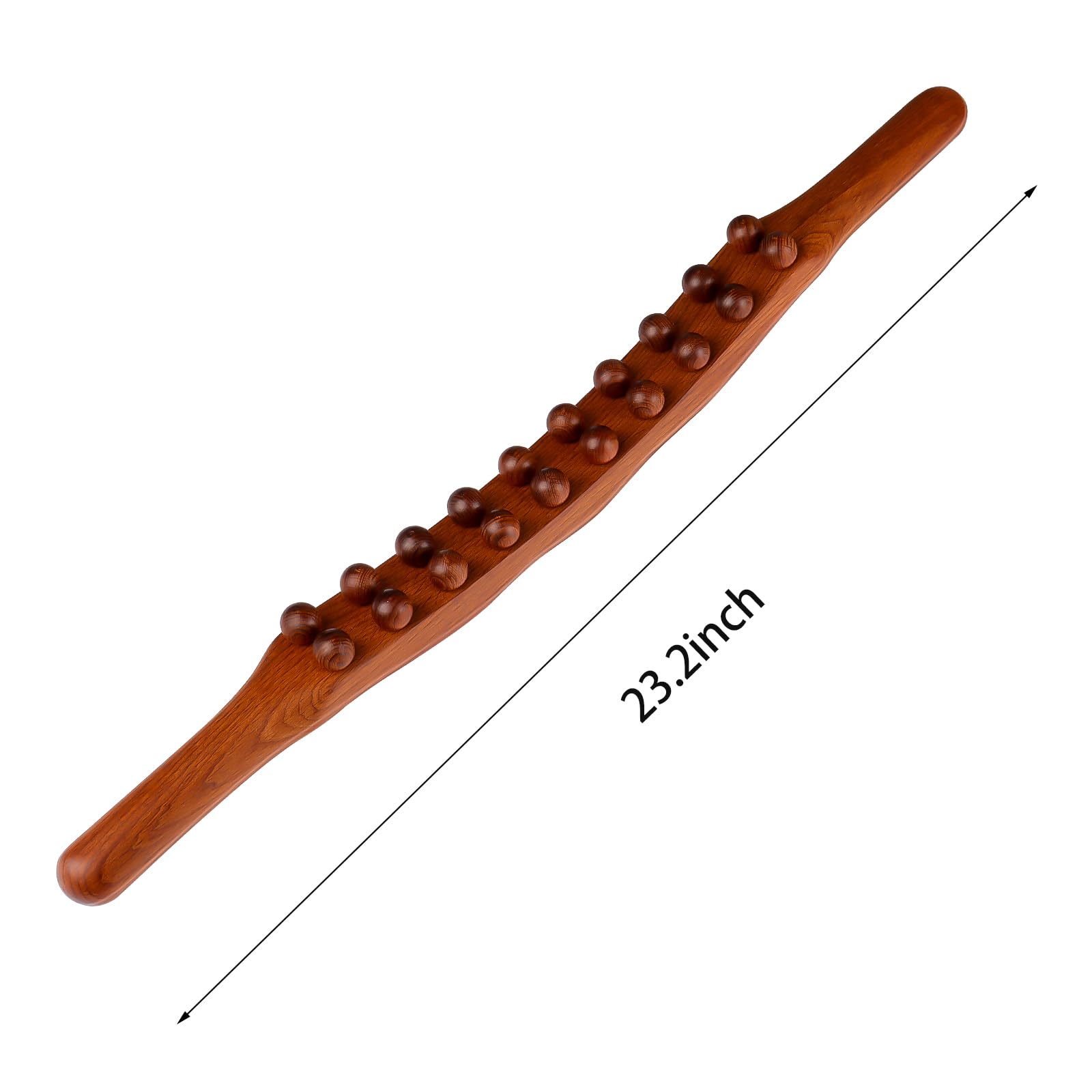 1PC Solid Wood Lymphatic Drainage Massage Roller Body Shaping Tool Manual Massage Stick for Slimming Toning Abdomen Waist Legs Neck Back Full Body Relaxation Pain Relief Home Use