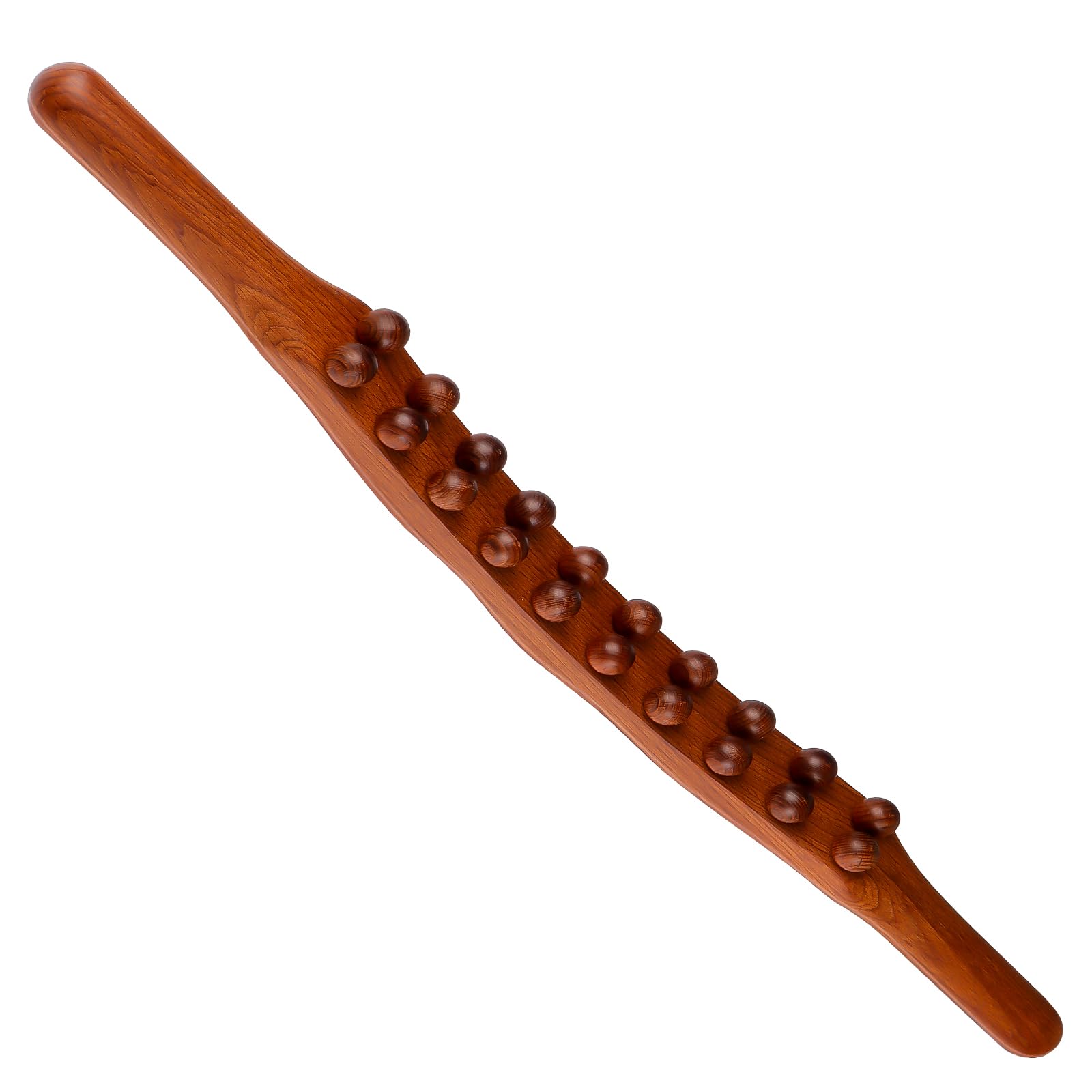 1PC Solid Wood Lymphatic Drainage Massage Roller Body Shaping Tool Manual Massage Stick for Slimming Toning Abdomen Waist Legs Neck Back Full Body Relaxation Pain Relief Home Use