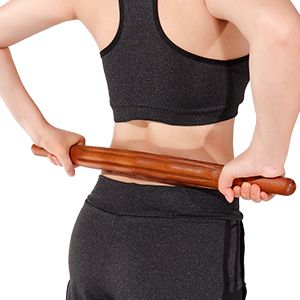 1PC Solid Wood Lymphatic Drainage Massage Roller Body Shaping Tool Manual Massage Stick for Slimming Toning Abdomen Waist Legs Neck Back Full Body Relaxation Pain Relief Home Use