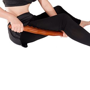 1PC Solid Wood Lymphatic Drainage Massage Roller Body Shaping Tool Manual Massage Stick for Slimming Toning Abdomen Waist Legs Neck Back Full Body Relaxation Pain Relief Home Use