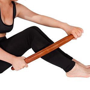 1PC Solid Wood Lymphatic Drainage Massage Roller Body Shaping Tool Manual Massage Stick for Slimming Toning Abdomen Waist Legs Neck Back Full Body Relaxation Pain Relief Home Use