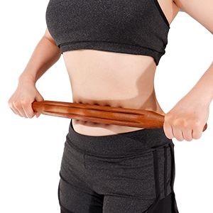 1PC Solid Wood Lymphatic Drainage Massage Roller Body Shaping Tool Manual Massage Stick for Slimming Toning Abdomen Waist Legs Neck Back Full Body Relaxation Pain Relief Home Use