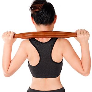 1PC Solid Wood Lymphatic Drainage Massage Roller Body Shaping Tool Manual Massage Stick for Slimming Toning Abdomen Waist Legs Neck Back Full Body Relaxation Pain Relief Home Use