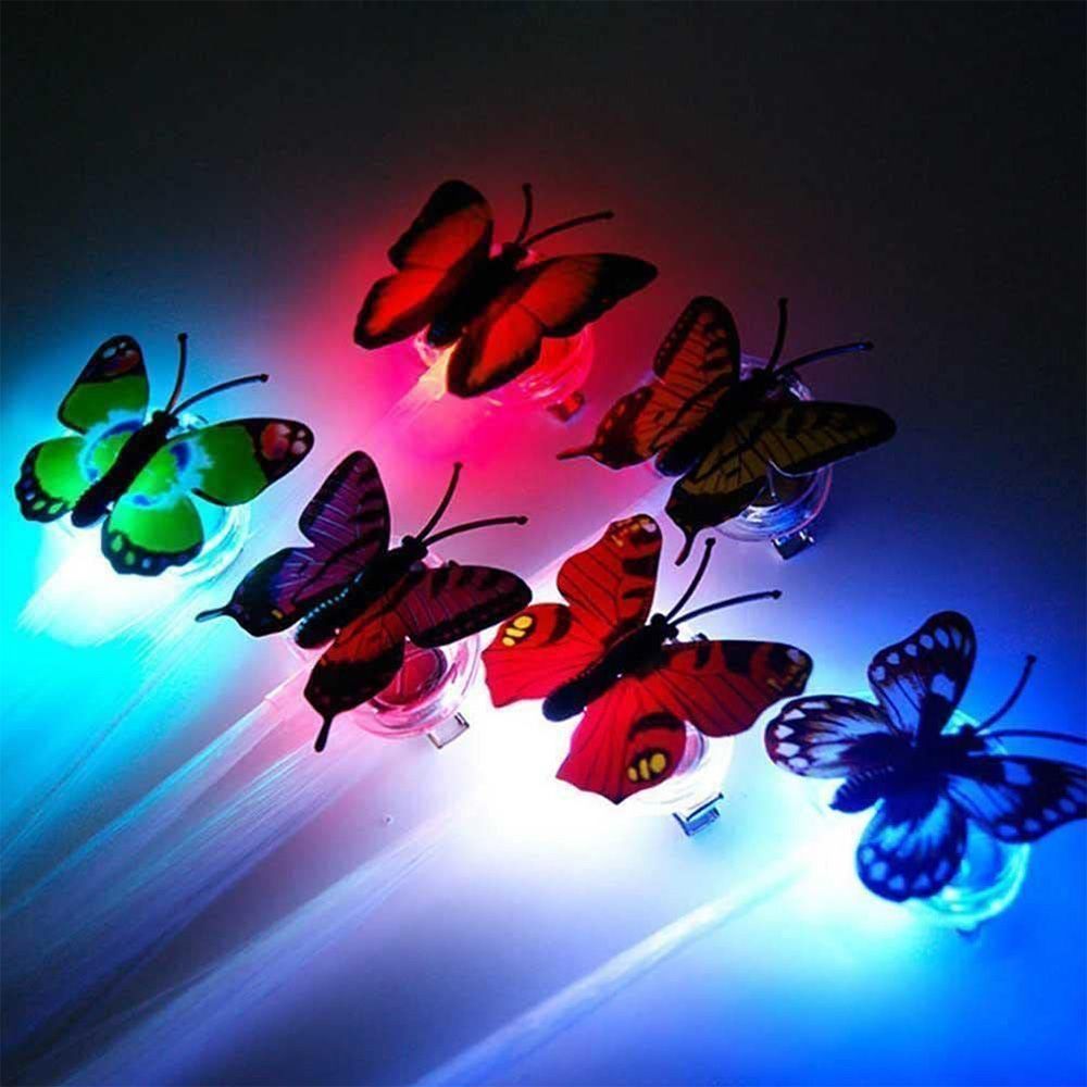 5PCS LED Light Up Butterfly Hair Braids Colorful Glowing Fiber Optic Hair Clips Flashing Luminous Hair Extension for Girls Kids Women Birthday Party Festival Night Dance Decoration