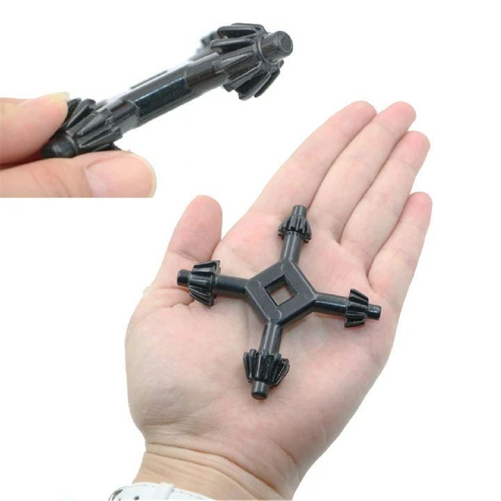 4 Way Drill Chuck Key Universal Electric Drill Chuck Wrench 4 in 1 Multi Size Power Drill Key Tool for Tightening and Loosening Drill Chuck Professional Drill Accessory for Electric Hand Drill
