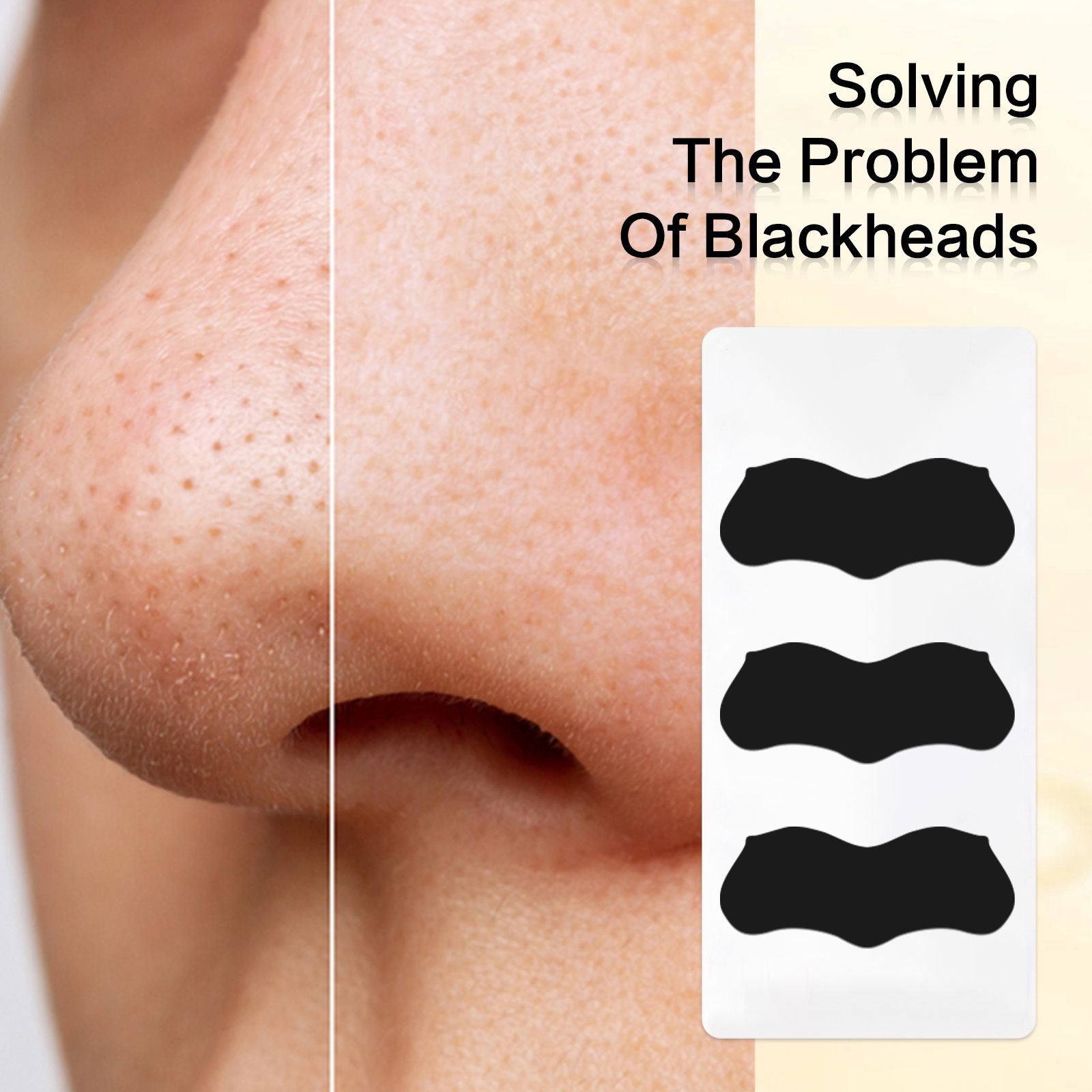 10pcs bamboo charcoal to remove blackheads, nose patches, shrink pores, remove acne, T-zone blackheads, nose patches, pig nose patches