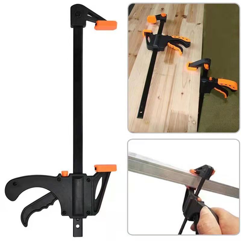 Woodworking Bar F Clamp Clip Kit Quick Ratchet Release Speed Squeeze Wood Working Work Bar Spreader Gadget Hand Tools