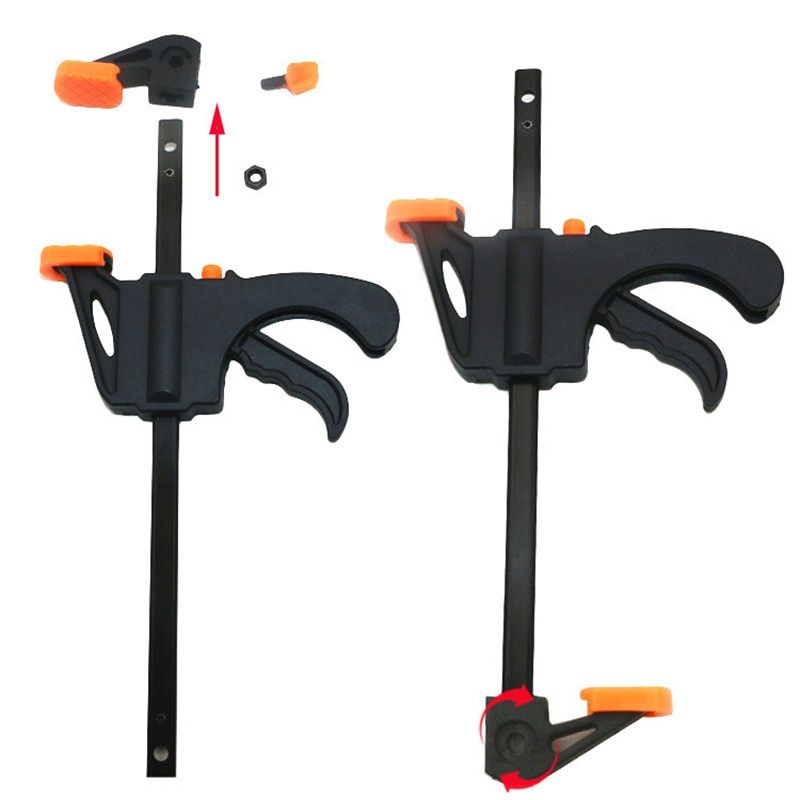 Woodworking Bar F Clamp Clip Kit Quick Ratchet Release Speed Squeeze Wood Working Work Bar Spreader Gadget Hand Tools