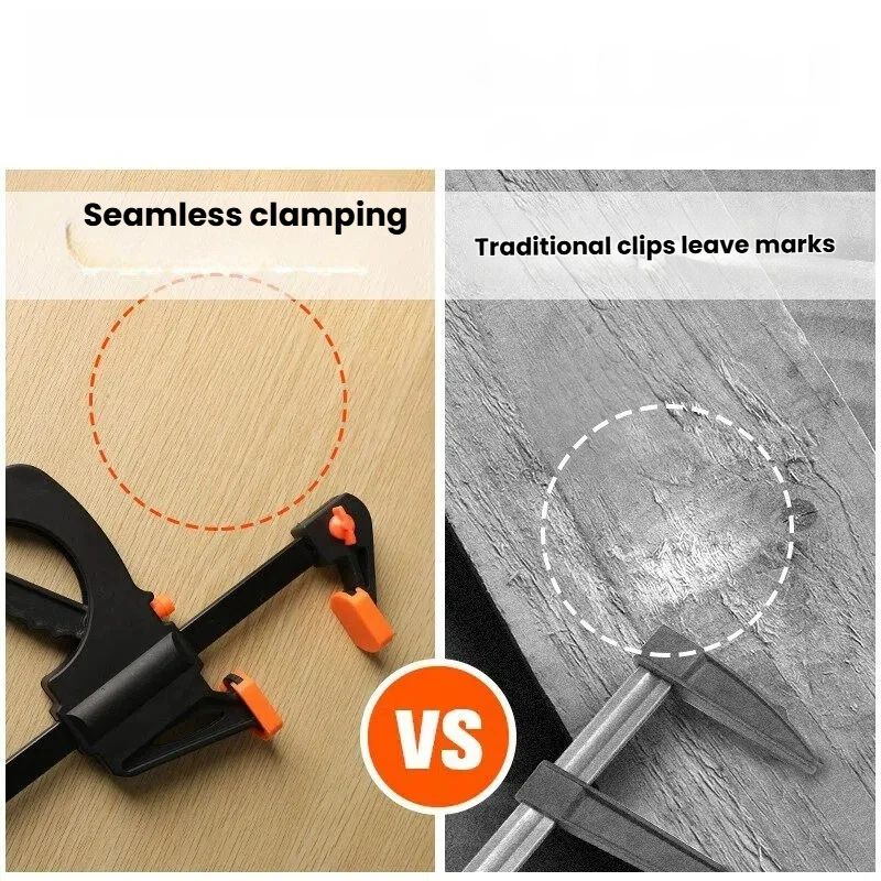 Woodworking Bar F Clamp Clip Kit Quick Ratchet Release Speed Squeeze Wood Working Work Bar Spreader Gadget Hand Tools
