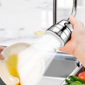 Kitchen faucet sprayer accessories, removable faucet extender, with 3 spray modes, 360° rotatable sink faucet head, splash-proof faucet booster shower and water-saving faucet suitable for kitchen