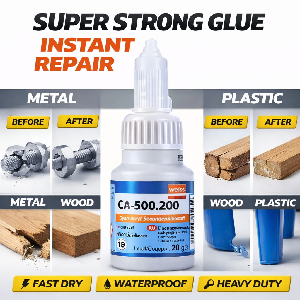 Super Strong Glue Multi Purpose Instant Repair Adhesive for Metal Wood Plastic Rubber Leather Ceramic Fast Dry Heavy Duty Bond for Home Car Shoe Fix
