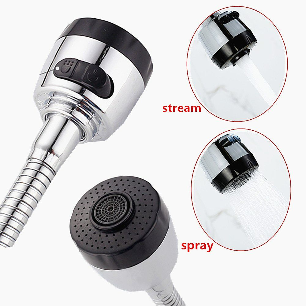 Kitchen Faucet Single Cold Water Tap 360 Degree Rotatable Flexible Sink Faucet Sprayer Bubbler Nozzle Adjustable Water Saving Tap for Kitchen Bathroom