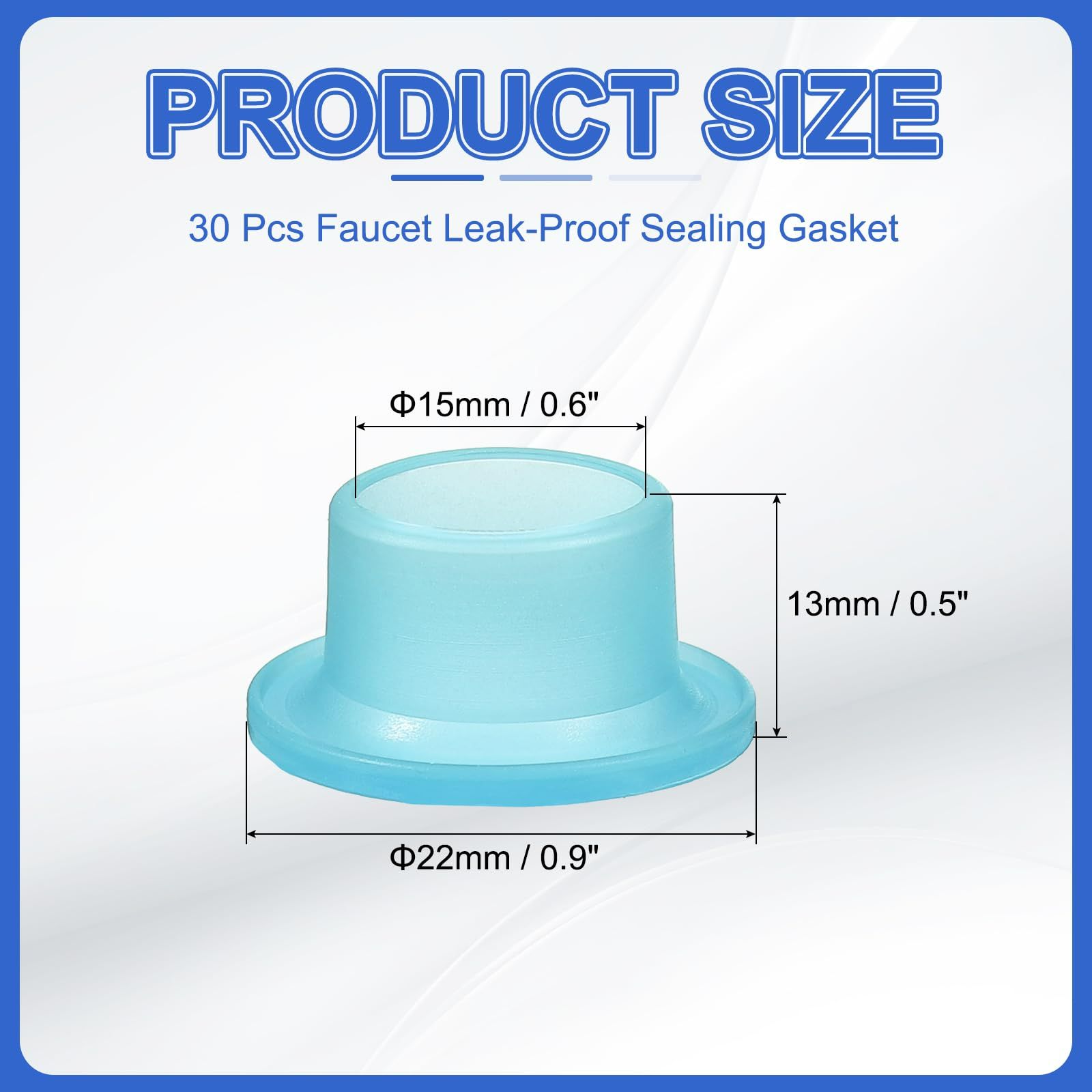 20pcs Silicone Rubber Gasket 1/2 Inch Water Pipe Seal Ring Leak Proof Washer No Tape Needed Flexible Plumbing Seal for Faucet Hose Connector Bathroom Kitchen